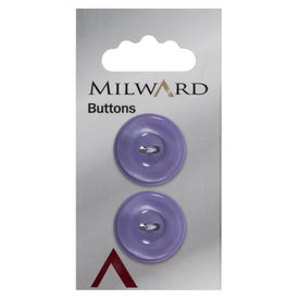 Milward Knap - 0416 - Lilla blank - 23 mm - 2 stk