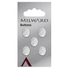 Milward Knap - 0309 - Hvid - 13 mm - 5 stk