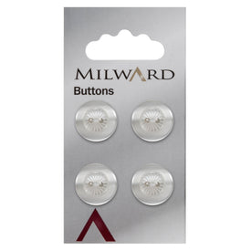 Milward Knap - 0856 - Hvid - 16 mm - 4 stk