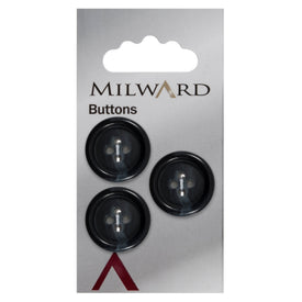 Milward Knap - 0947 - Sort - 20 mm - 3 stk